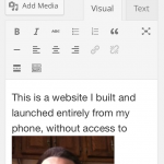 Publishing Content in WordPress' Mobile UI